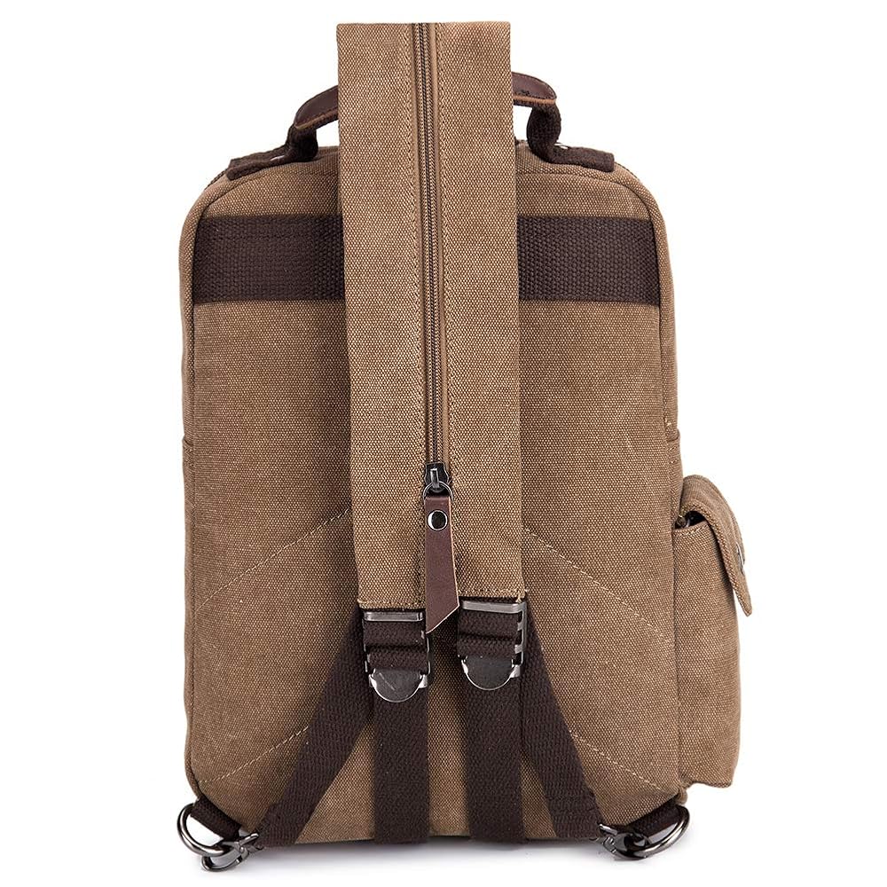 Small Canvas School Backpack, CMXSEVENDAY 11.8 inch Canvas